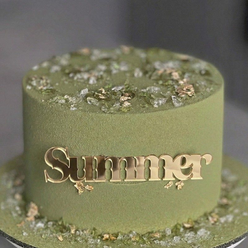 Custom Name & Word Cake Name Word Charm Acrylic 3mm Thick Classy Decor