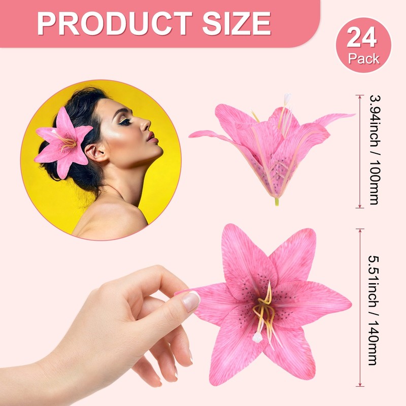 24-Pack Artificial Flowers Bulk, Rose Red Fake Chrysanthemum Floral for DIY gallery