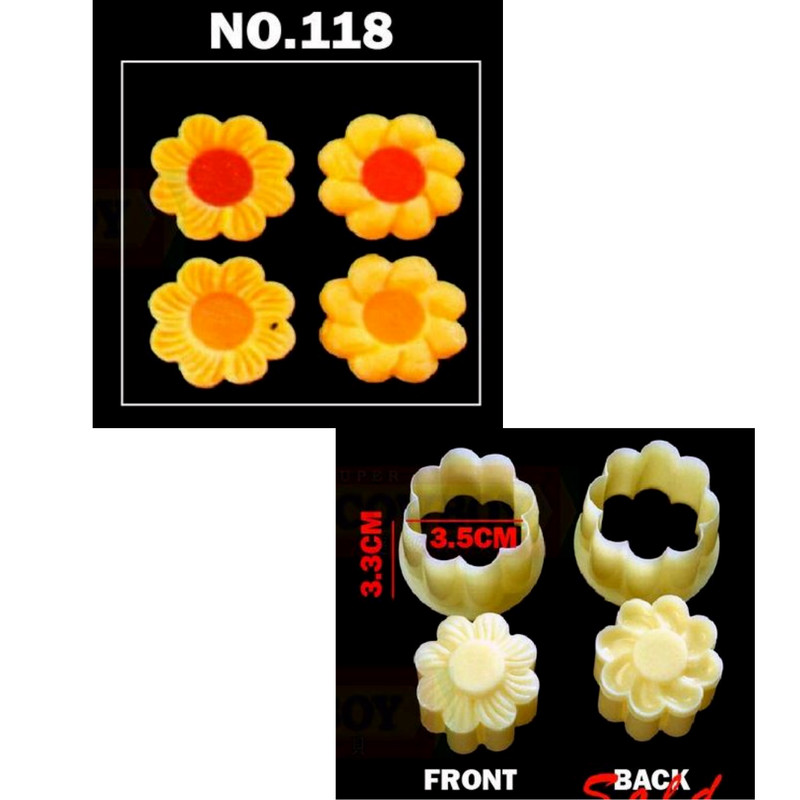 3 Combo Malaysian Pineapple Tart Jam Thumbprint Cookies Cutter Mold Marmalade gallery