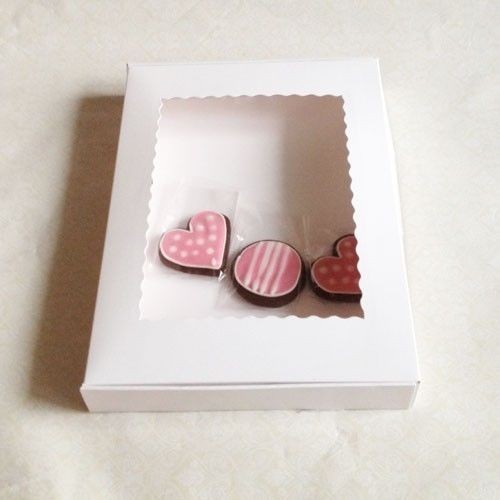 White Cookie Boxes for 24 to 36 Cookies ($3.20pc x 25 sets) gallery