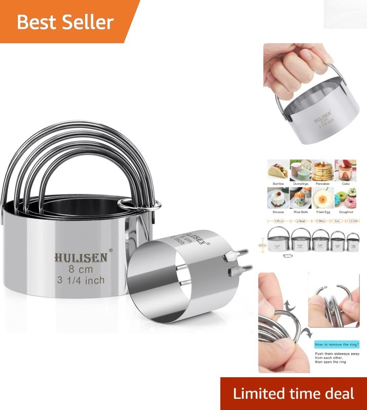 Dishwasher Safe Round Cookie Cutters – 5-Piece Set Perfect for Every Occasion
