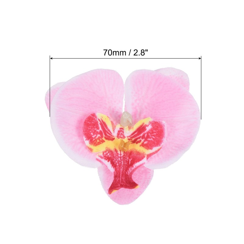 20Pcs 2.8" Artificial Silk Butterfly Orchid Flower Heads for DIY, Pink gallery
