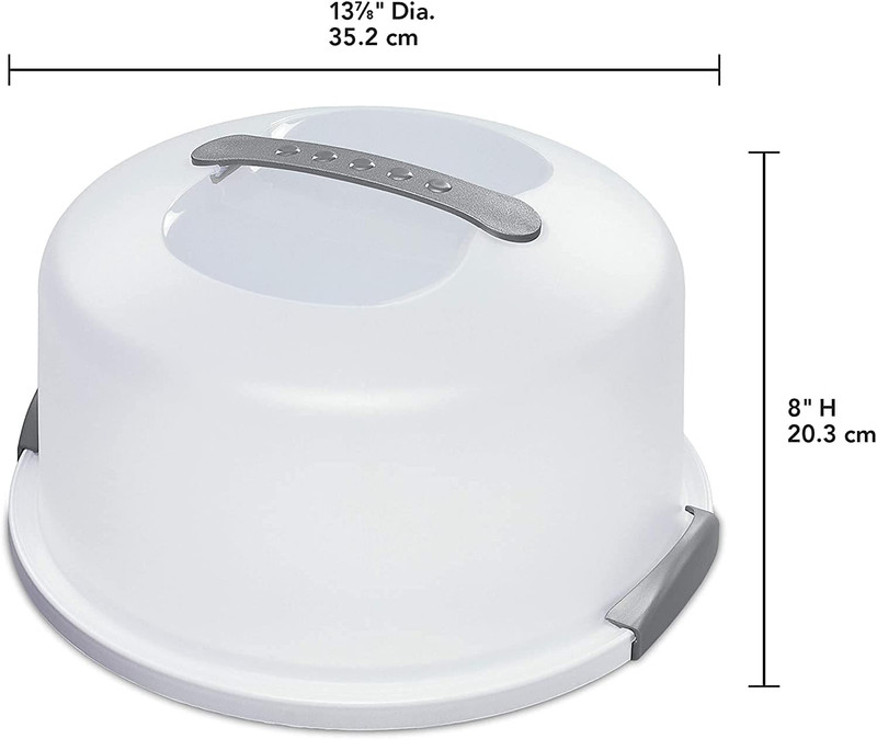 Cake Server Circular Serving Container White gallery