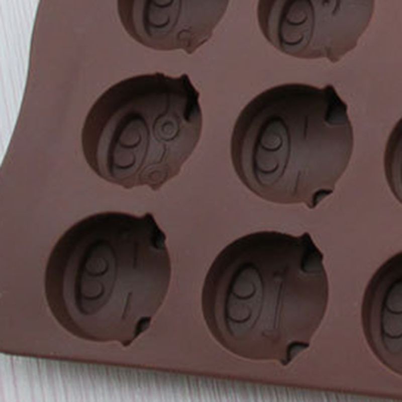15 Holes Funny Pig Shaped Silicone Soap Candy Fondant Chocolate Mould Cookies Ca gallery