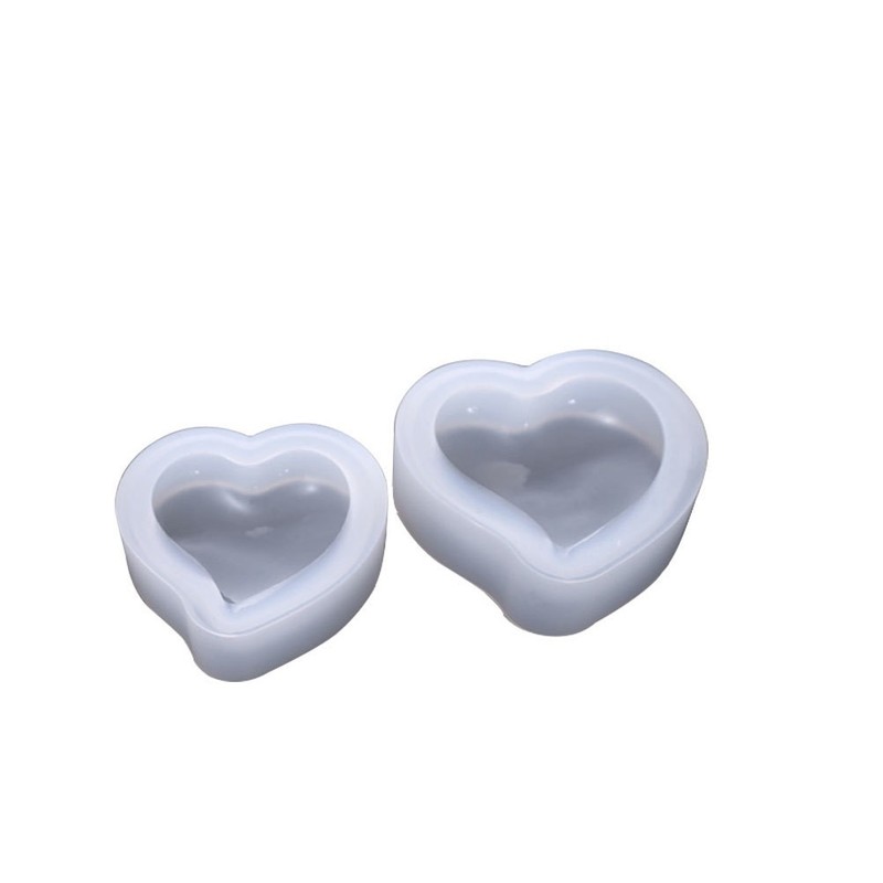 3PCS DIY Heart Shaped Silicone Mold Multi-purpose DIY Crystal Drop Mold Mirror gallery