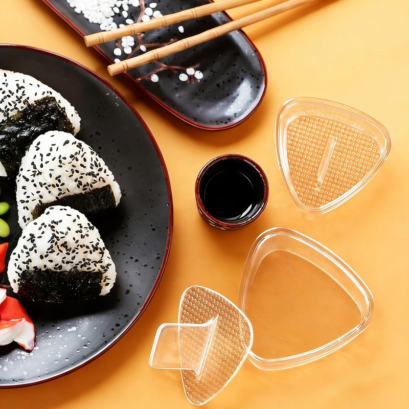 2PCS Clear Large Onigiri &Triangle Rice Ball Mold for Sushi – Non-Stick, BPA-Fre gallery