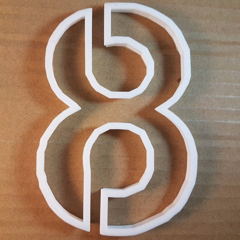 Eight 8 Number Digit Shape Cookie Cutter Dough Biscuit Pastry Fondant Sharp gallery