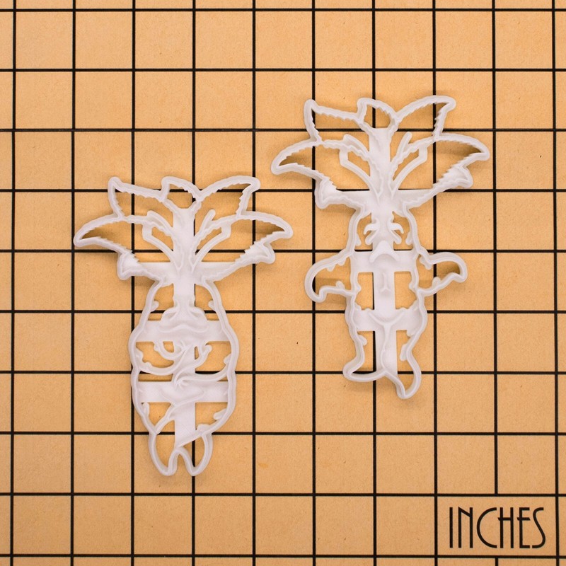 Mandrake Cookie Cutters Set - Halloween witchcraft fantasy magical herb spells gallery