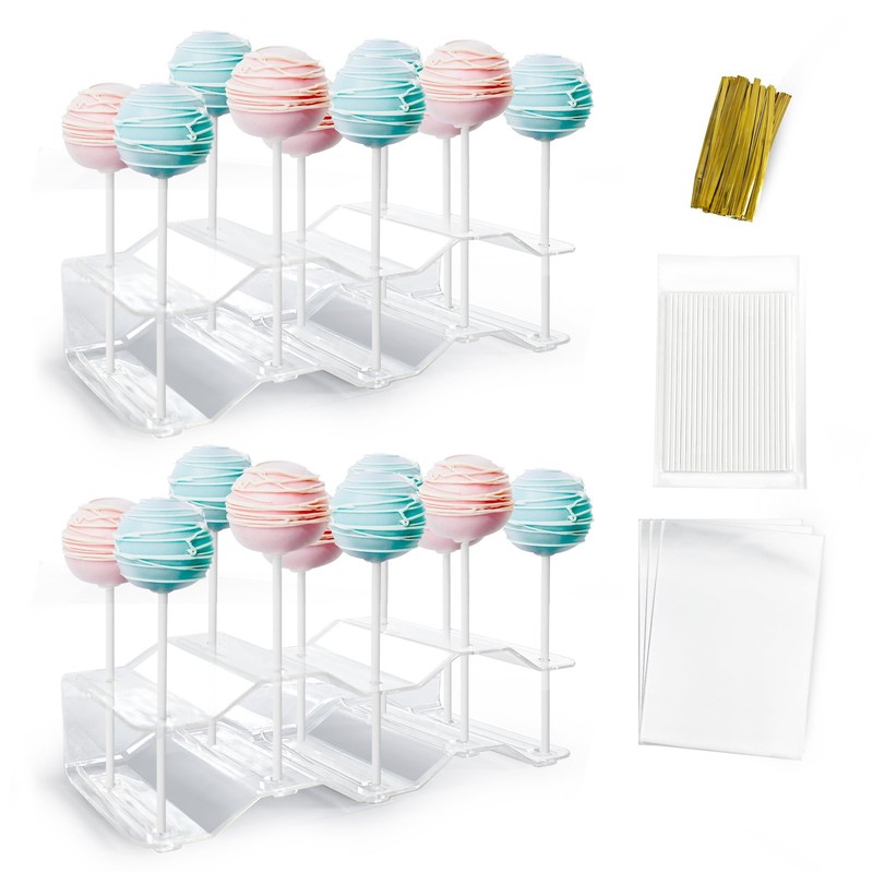 NWK 2 Pieces Cake Pop Stands with Sticks Kit. Lollipop Holders Candy Display …