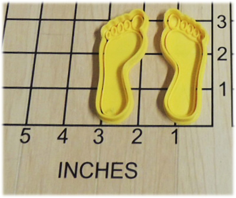 Bare foot prints Shaped Cookie Cutter and Stamp #1198