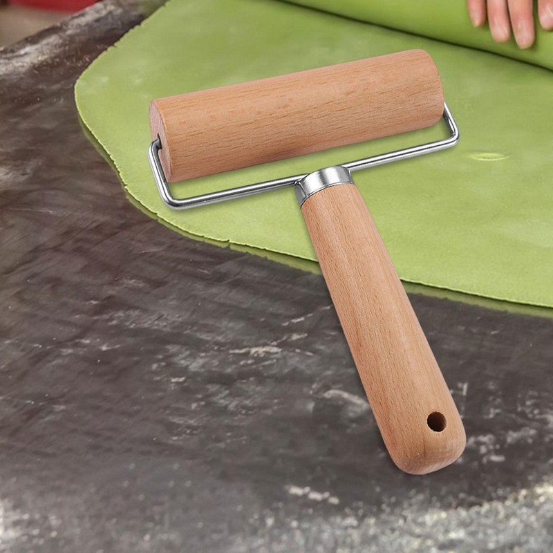 Dough Roller Supplies Handmade Cooking Pastry Roller Rolling Pin Nonstick Wooden gallery