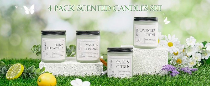 Vanilla Cupcake Scented Candle, Aromatherapy Jar Candles, 7 oz Long Lasting gallery