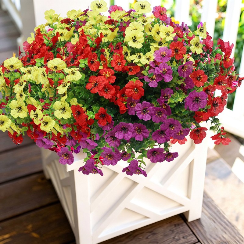Artificial Flower Outdoors Indoor UV Resistant Fake Flowers Faux Plant gallery