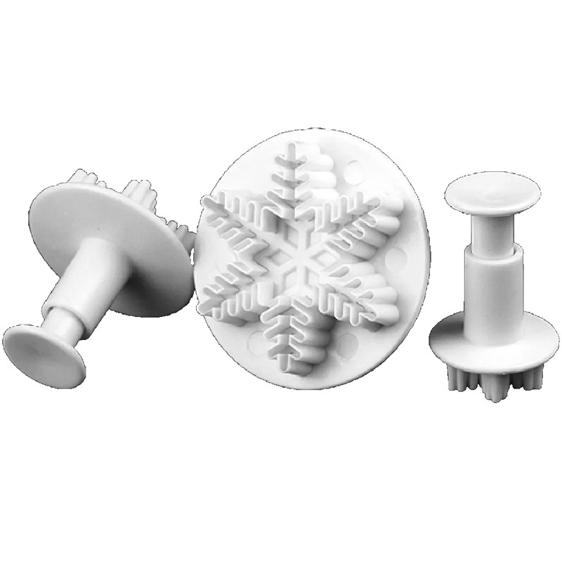 Sugarcraft Snowflake Plastic Fondant Cutter Cookie Cake Mold Baking Cake Mould gallery