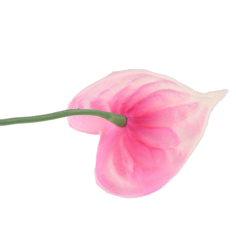 5Pcs 13" Artificial Anthurium Lily Flowers Floral Bouquet Decor, Light Pink gallery