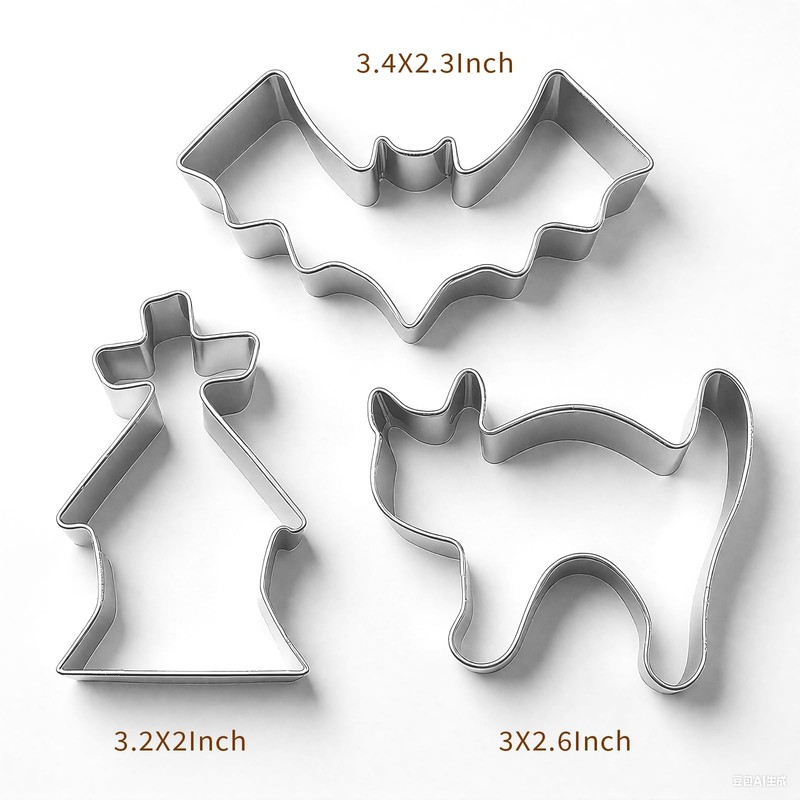 Horror-themed cookie cutters - Witch's Hat, Pumpkin, Ghost, Cemetery，Bat and ... gallery
