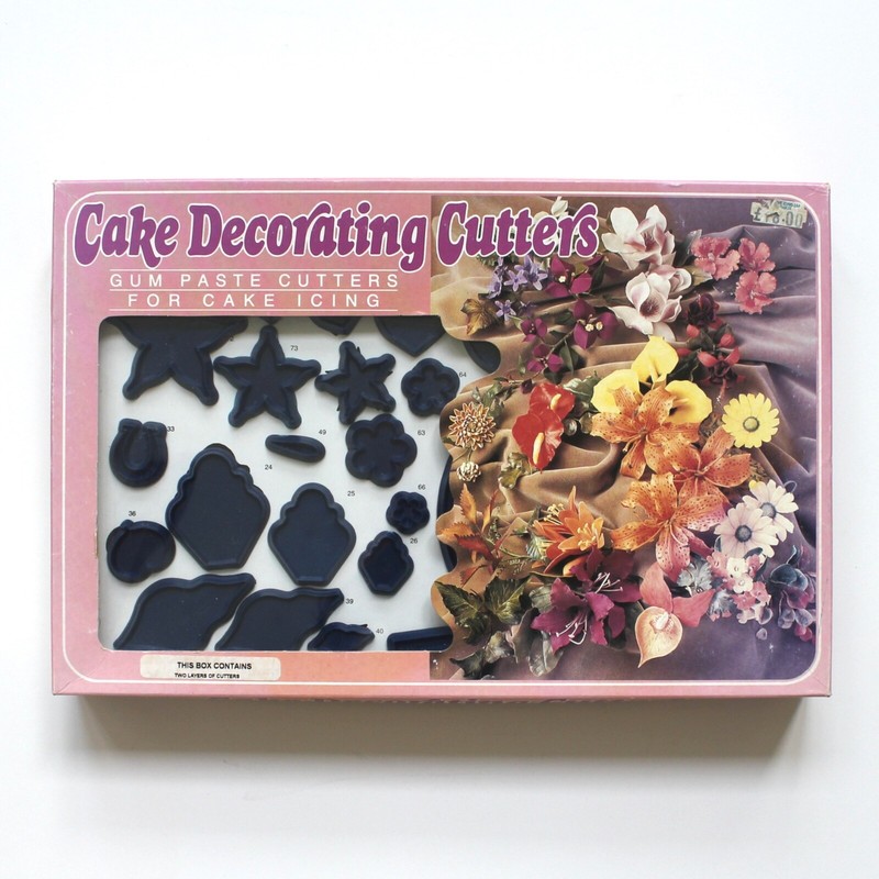 Vintage JEM Flower Gum Paste Cutters for Cake Icing Decorating Kit British Set