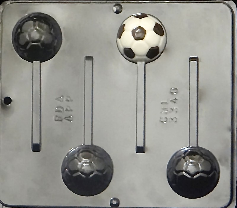 Soccer Ball Lollipop Chocolate Candy Mold 3340 NEW