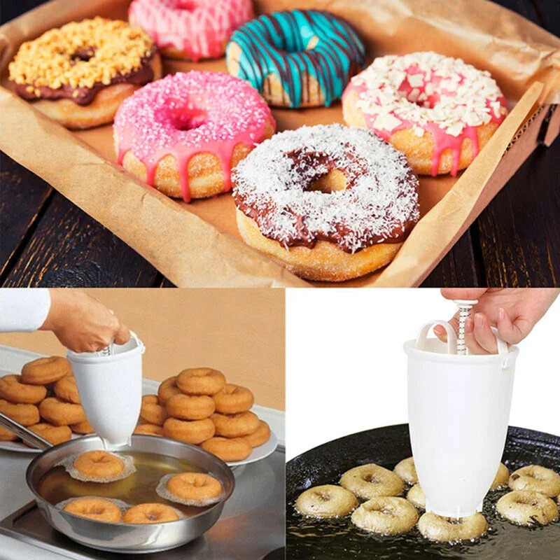 DIY Donut Maker Dispenser Pastry Baking Tool Dessert Mold Kitchen Gadget gallery