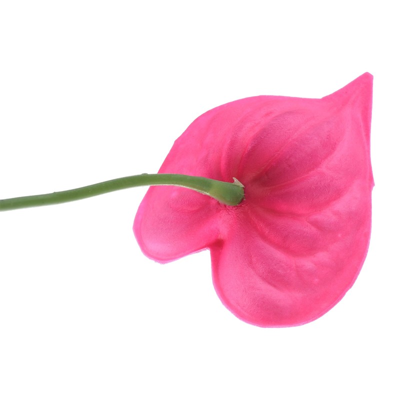5Pcs 13" Artificial Anthurium Lily Flowers Floral Bouquet Decor, Dark Pink gallery