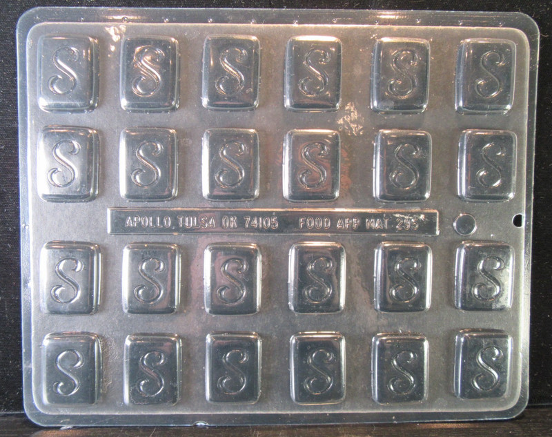 3 Apollo Initial Chocolate Candy Square Molds gallery