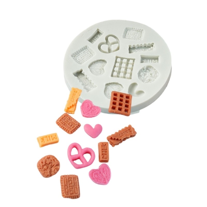 12 Cavities Silicone Cookie Molds for Making Cookie Candy Chocolate Cake Baking