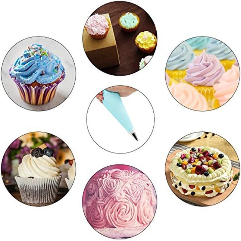 39PCS Piping Bags & Tips Set W/ Storage Case Icing Tips Large Piping Nozzles gallery