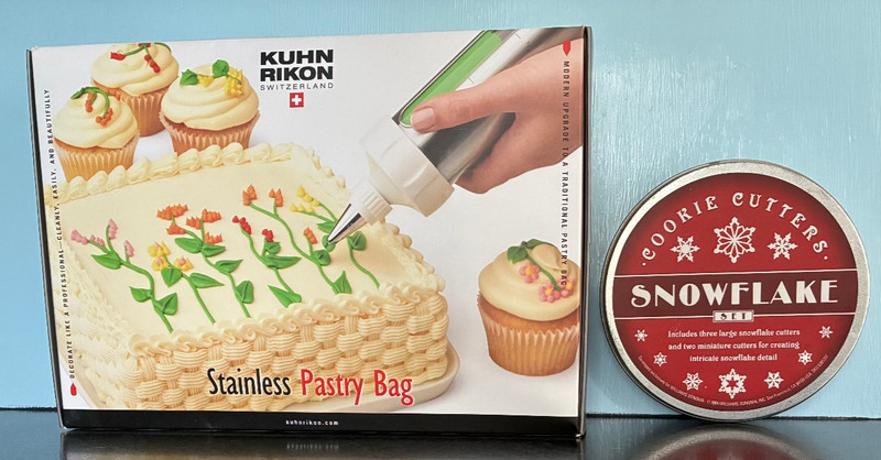 Kuhn Rikon Stainless Pastry Bag Kit & Williams-Sonoma Snowflake Cookie Cutters