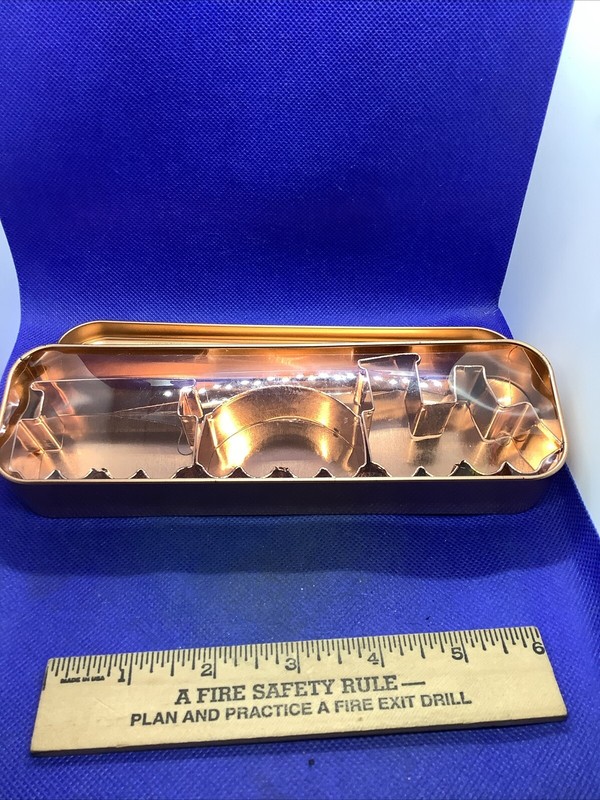 Train Cookie Cutter Set In Copper Tin Three Copper Cookie Cutters S22