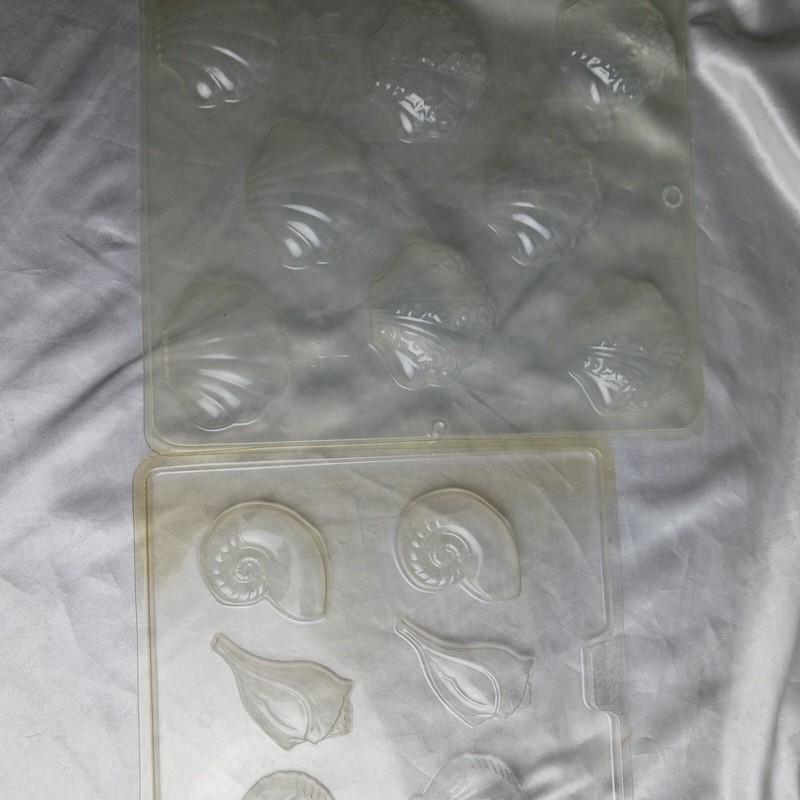Mixed Lot of 14 Clear Plastic Chocolate Molds-OCEAN/BEACH/SUMMER gallery