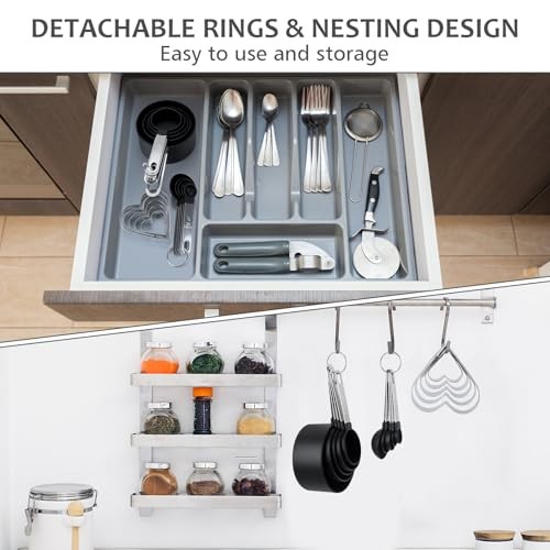 Measuring Cups & Spoons Set, 10 Pcs Plastic Cups and Spoons With Stainless gallery