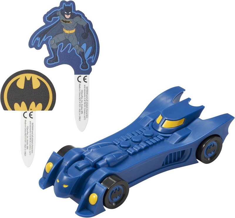 Batman Into Action DecoSet, Batman Cake Topper, Batmobile and Batman Pics gallery