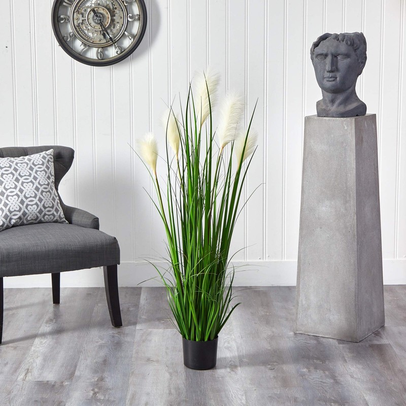 Nearly Natural 4ft Plume Grass Artificial Plant gallery