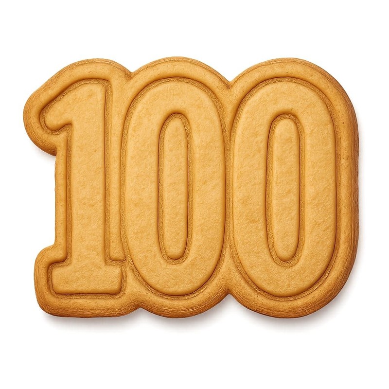 100-Day Number One Cookie Cutter & Stamp, Fondant & Clay – 4×2.7