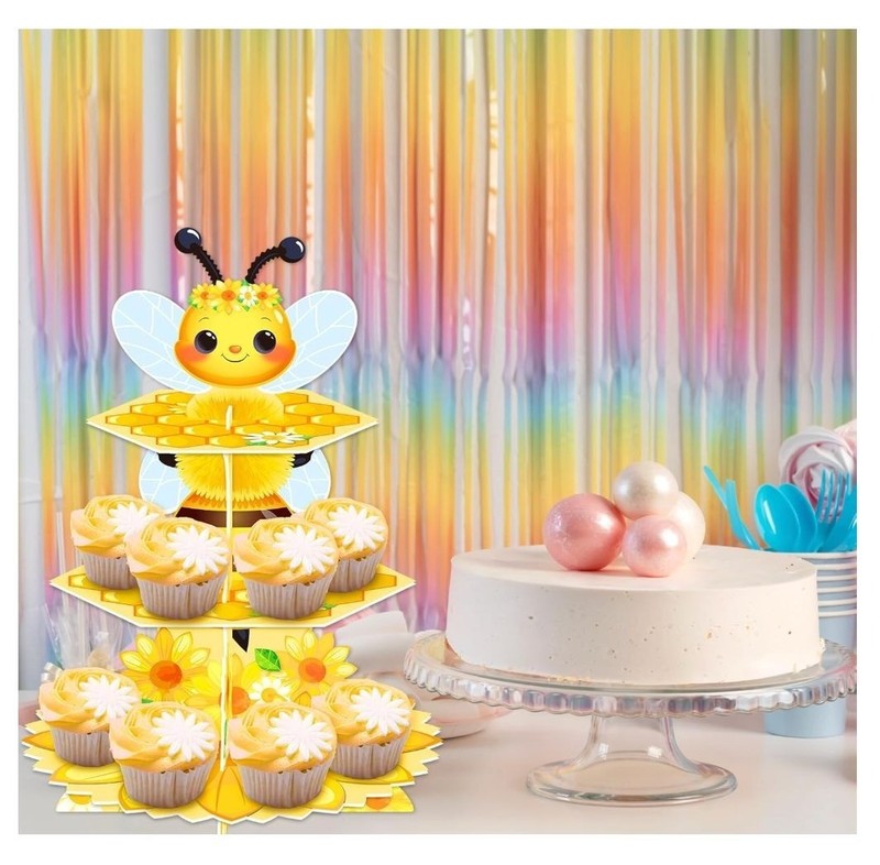 Bee Decorations 3 Tier Bee Cupcake Stand gallery