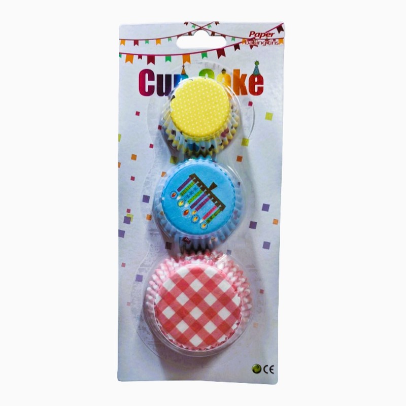 Colourful Cupcake Liners Muffin Case Paper Baking Cups Wrappers Nonstick 60 pcs