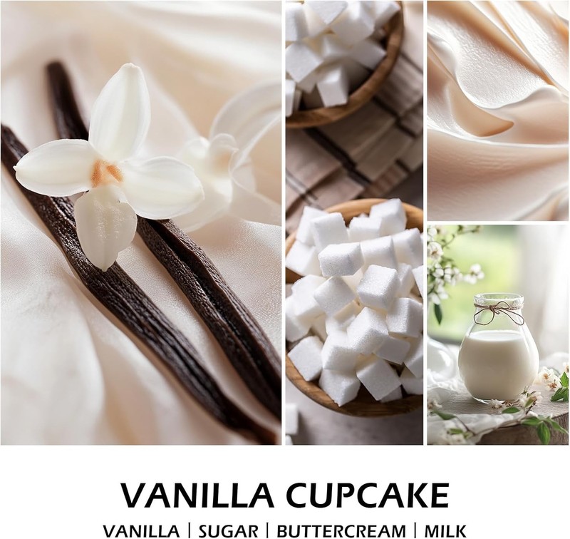 Vanilla Cupcake Scented Candle, Aromatherapy Jar Candles, 7 oz Long Lasting gallery