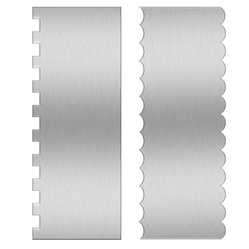 9 Inch Stainless Steel Cake Scraper Set Metal Cake Scraper Large Double Sided…