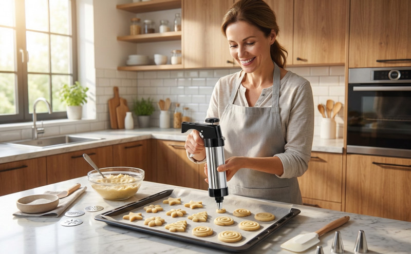 Stainless Steel Cookie Press Gun Kit with 13 Cookie Discs & 8 Piping Tips, gallery