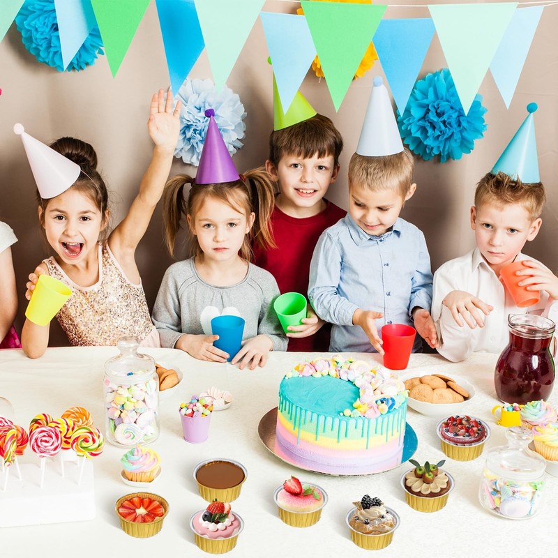 100 Pcs Aluminum Foil Mini Cake Pans with Lids, 8 oz Capacity Disposable Rame... gallery
