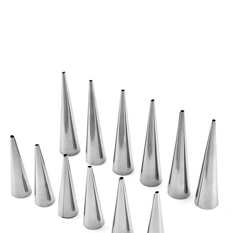 12Pcs Piping Stick Miss Cream Horn Molds Pastry Croissant Cones gallery