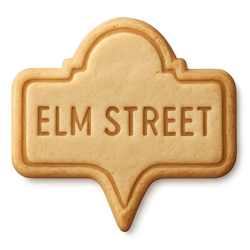 Spooky Elm Street Cookie Cutter & Stamp, Fondant & Clay – 4×3.2″