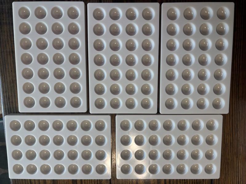 Cacao Barry Polycarbonate chocolate Moulds, Professional, Half Sphere 1-5 Ct