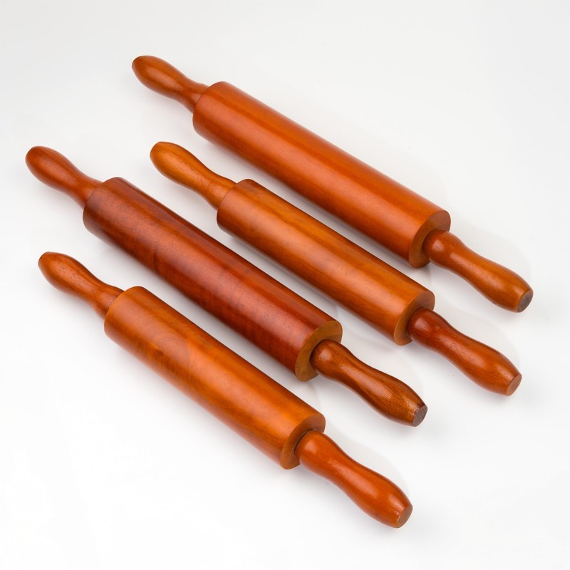 Wooden Rolling Pin, 18 Inch Set of 4 Wooden Dough Roller for Baking Pizza, Pi…