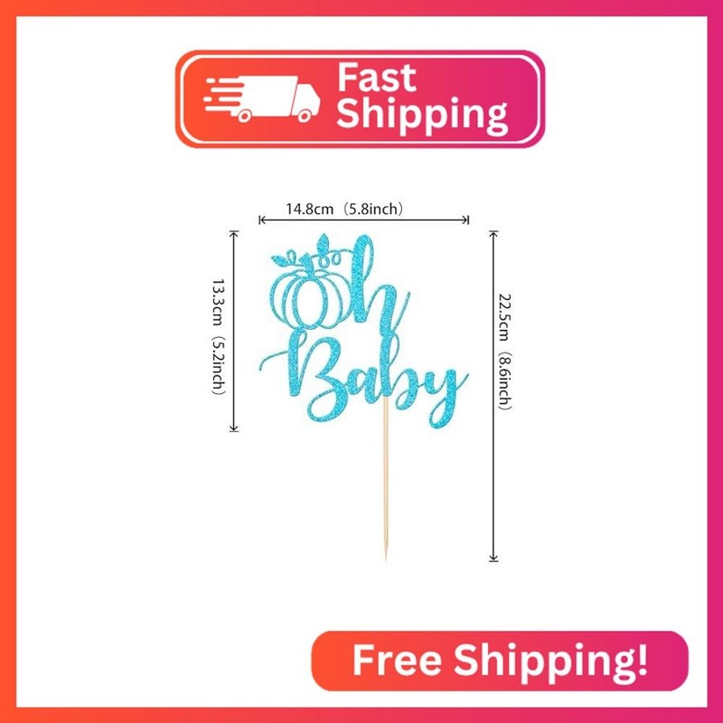 1 PCS Pumpkin Oh Baby Cake Topper Glitter Fall Pumpkin Cake Pick Pumpkin Baby Sh gallery