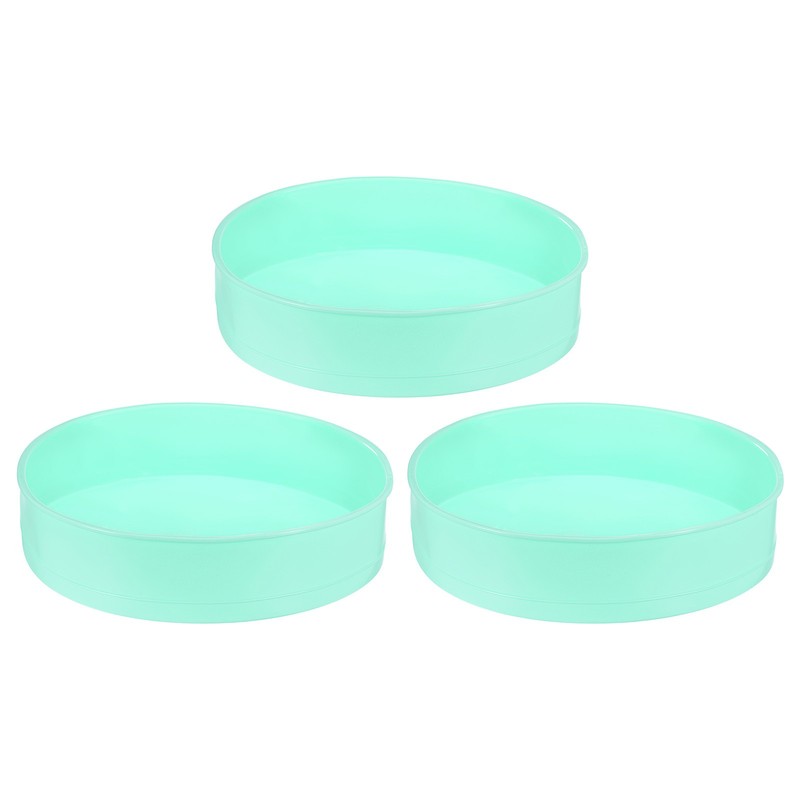 3 Pcs Round Cake Pans 10″ Silicone Cake Mould for Cupcakes Bread, Green
