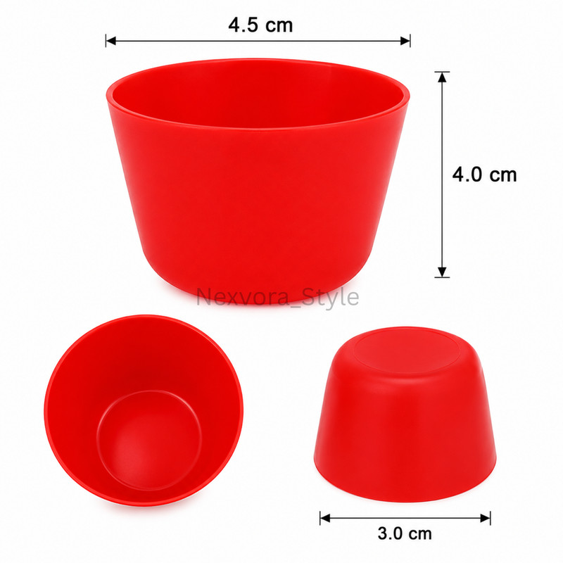 12PCS Plastic Pudding Mould Jelly Dessert Cups Red Reusable Baking Mold 4.5cm gallery