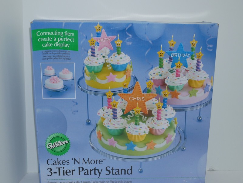 Wilton Cakes N More 3-Tier Party Stand Cakes Appetizers Party Celebration NIB