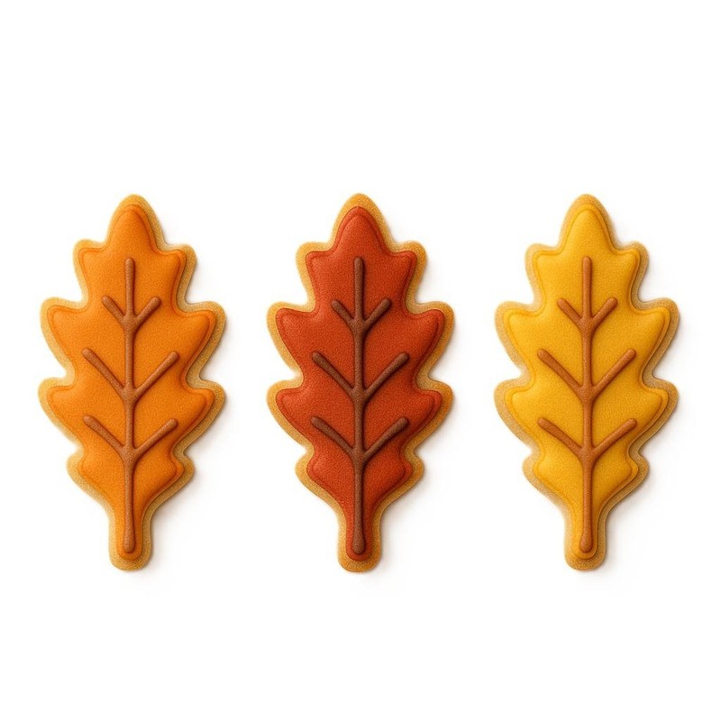 6 Piece Mini Thanksgiving Cookie Cutter Set Turkey Autumn Leaf Pie Crust Metal F gallery