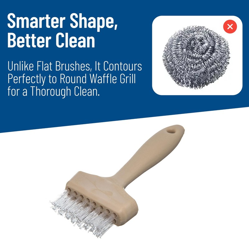 Carlisle Foodservice Products 4011400 Wide Waffle Iron Brush 3 Teflon gallery